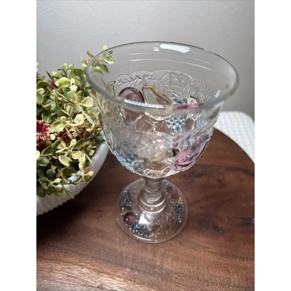 Westmoreland Della Robbia Flashed Water Goblet Vintage Glasswear